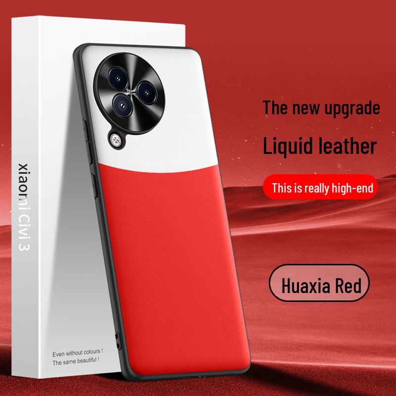 Anti-fall Liquid Leather Case for Xiaomi Civi3 Offers Protection Against Stains and Drops In One Sleek Piece.
