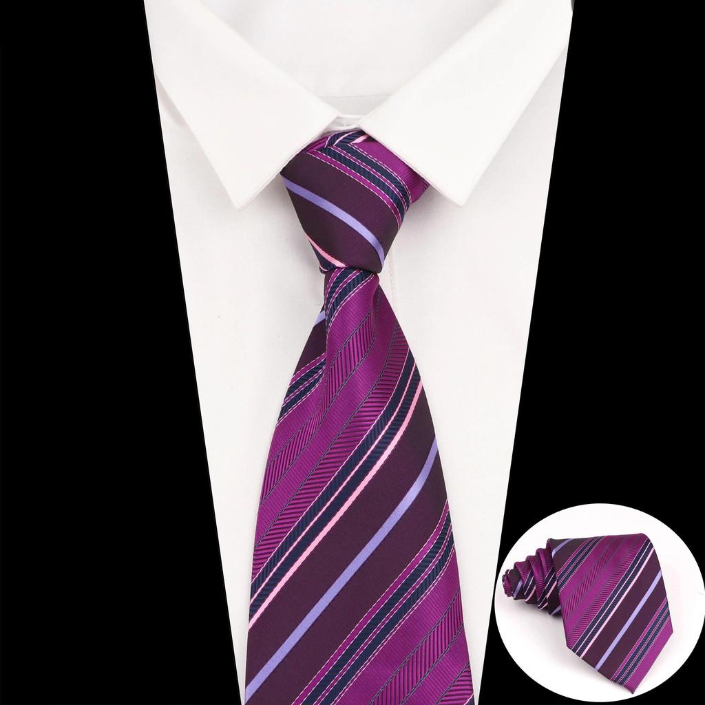 Lüks erkek Kravat 9 CM Geniş Çizgili Nokta Kravat Günlük Giyim Düğün Ofis Partisi
