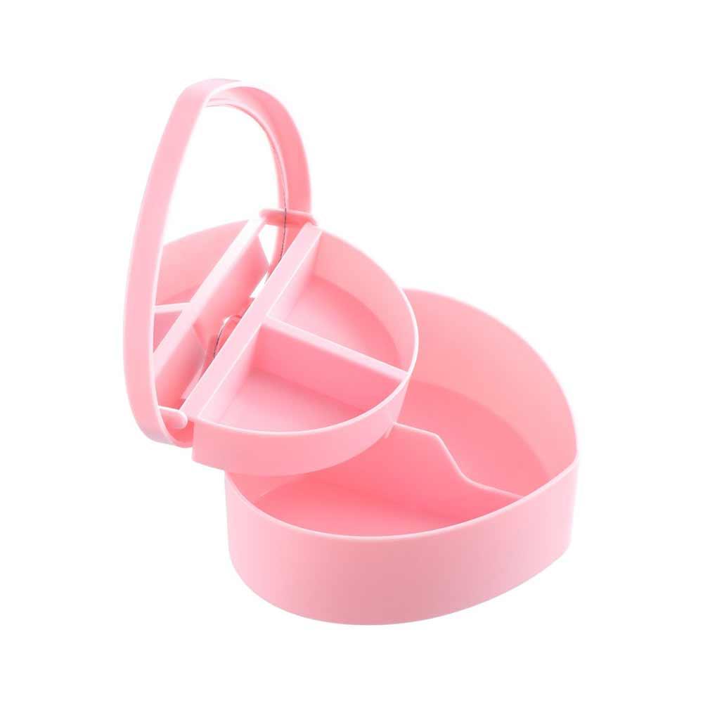 Heart-shaped Jewelry  Box Sundries Container Girls Makeup Storage Box Desktop Cosmetic Organizer