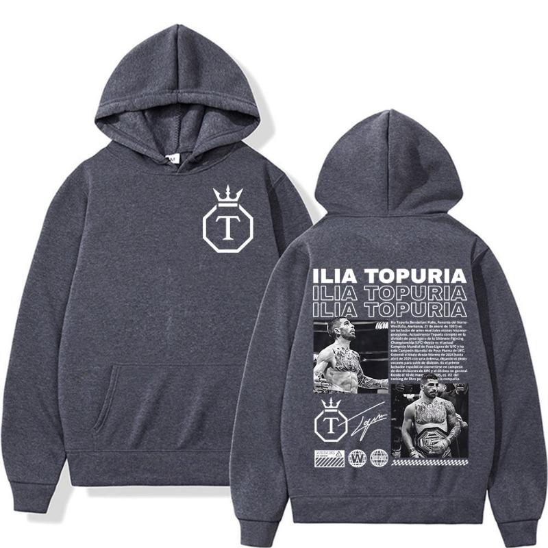 Merchandising Limitato El Matador Ilia Topuria Felpe Uomo Donna Casual Felpe di Alta Qualità Moda Retro Pullover Oversize
