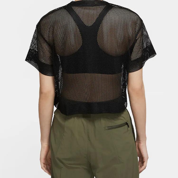 Jordan Crop Tops Women's Black Crew Neck Moderate (Unisex) Crop Tops CZ1892 010