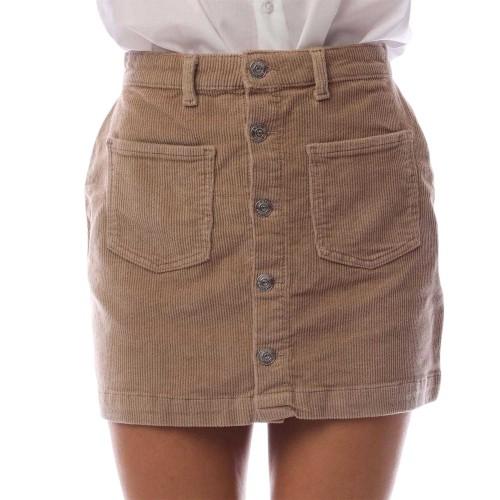 Only Womens/Ladies Amazing Corduroy High Waist Mini Skirt