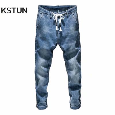 mens stretch tapered jeans