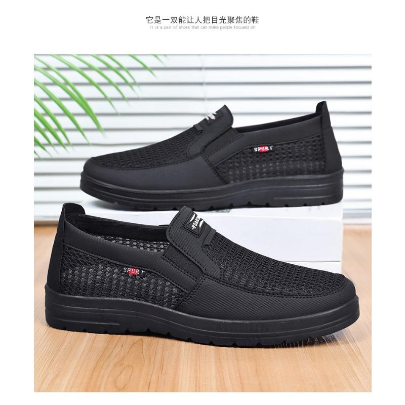 Shoes, Men's Breathable Mesh Shoes, Pedal Shoes for The Elderly, Lightweight Soft-soled Dad Shoes