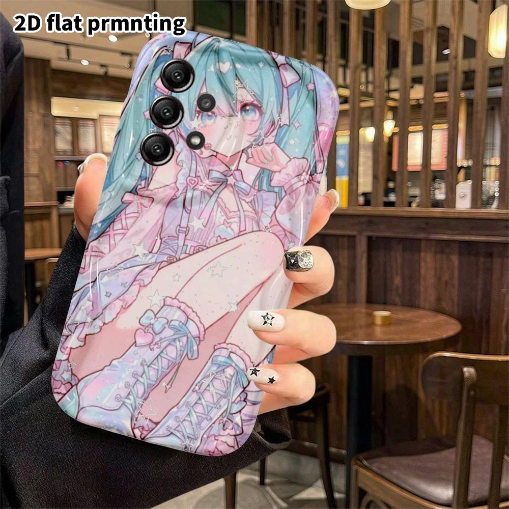Phone case: 2D flat, suitable for Samsung Galaxy A34 A35 M05 M06 S20 S22 S21 FE Plus 5G protective case, sweet girl style, perfect Christmas and Hallo