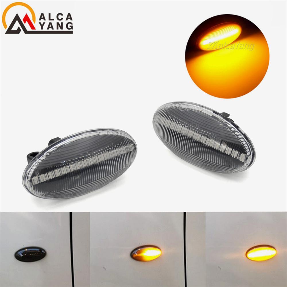 2 Pieces For Toyota Aygo Fiat Scudo Dynamic Led Turn Signal Side Marker Lights Sequential Blinker Lamps