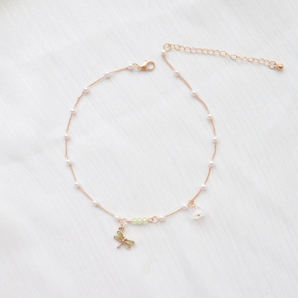 Lesný štýl Mäkké dievča Zelená Broskyňové srdce Mašlička Choker Náhrdelník