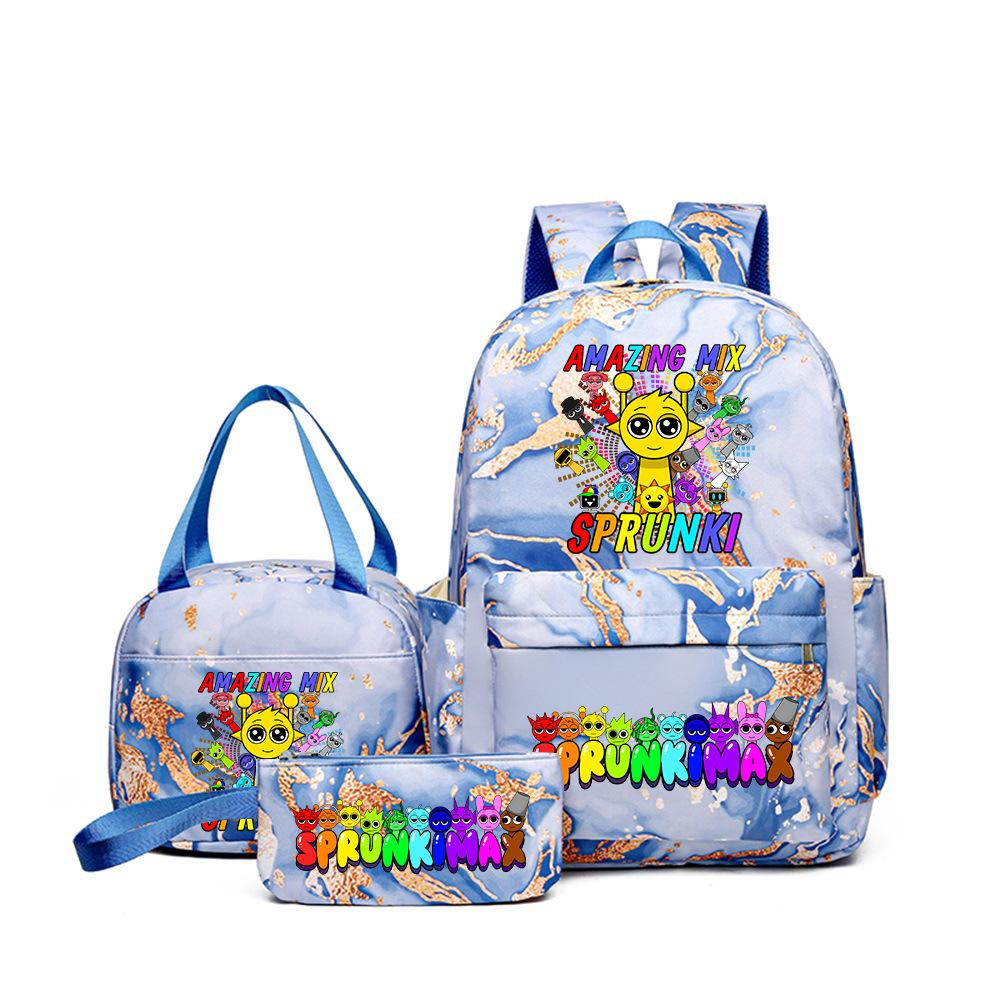 Rhythm box sprunki peripheral schoolbag boys and girls schoolbag primary school junior high school students backpack D