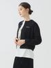 B:MING LIFE STORE by BEAMS Women's Gymphlex Cotton Long Sleeve Short Tee Cardigan, Black, Size 14