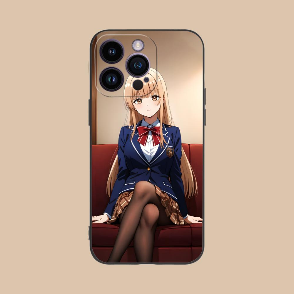 Angel Mahiru Shina Anime Phone Case for iPhone 16 15 14 13 12 11 X XR XS 8 7 Pro Max Plus Mini Colored Luxury Smartphone Pretty