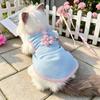 Cat dog clothes spring and summer pet British short blue cat anti-hair loss breathable sun protection tractable teddy bear vest