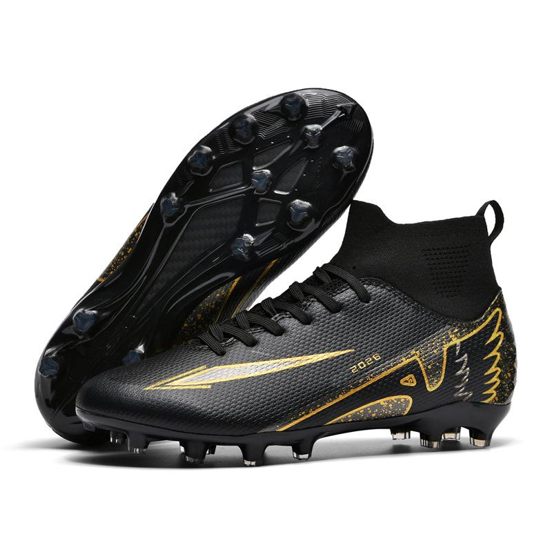 35-46 Teen /Adult Soccer Shoes Large Size  Anti Slip Wear Resistant Fashion TF/AG Nail High Top Football Sneakers Soccer Shoes for Boys