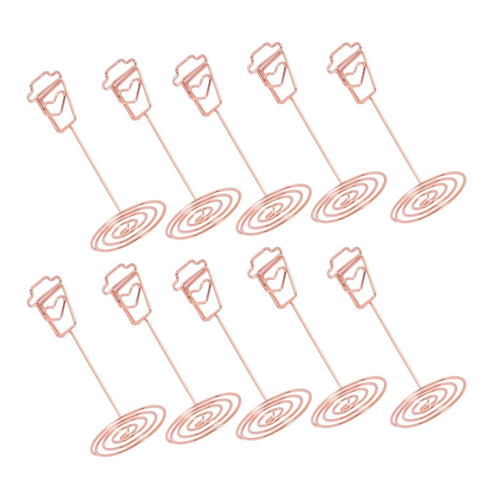 10Pcs Table Card Holder Reusable Metal Iron Place Stands Display Clips for Weddings Events Restaurants Parties