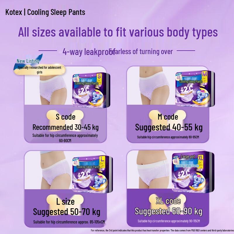 Whisper Koala Cooling Overnight Panty-Style Pads