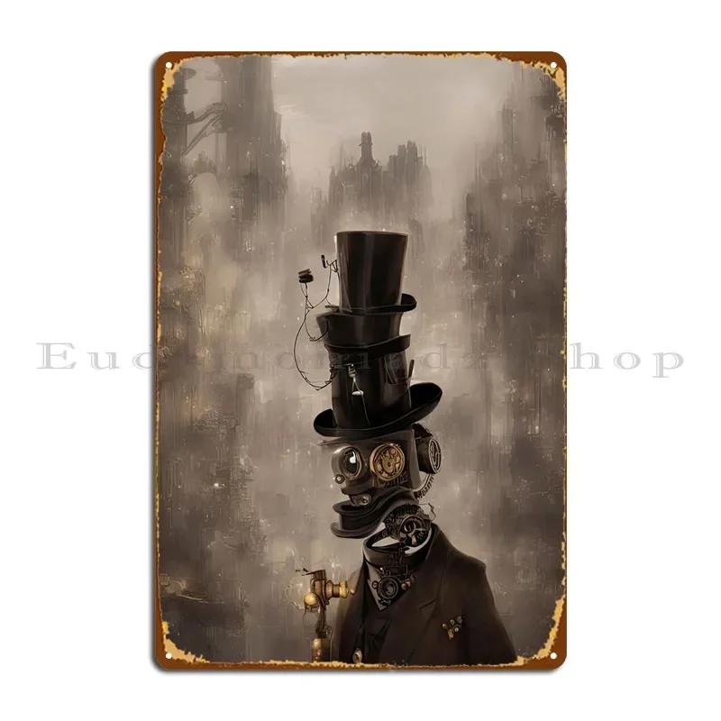 Steampunk City Metal Sign Living Room Kitchen Cinema Garage Print Tin Sign Poster 20x30cm(7.8x11.8inch)