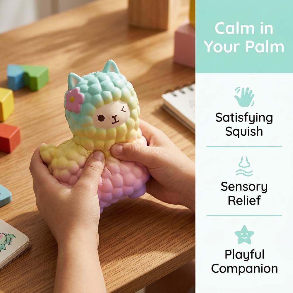 Simulation Alpaca Squeeze Toys Elastic Slow Rising Squeeze Toy  Children Toys