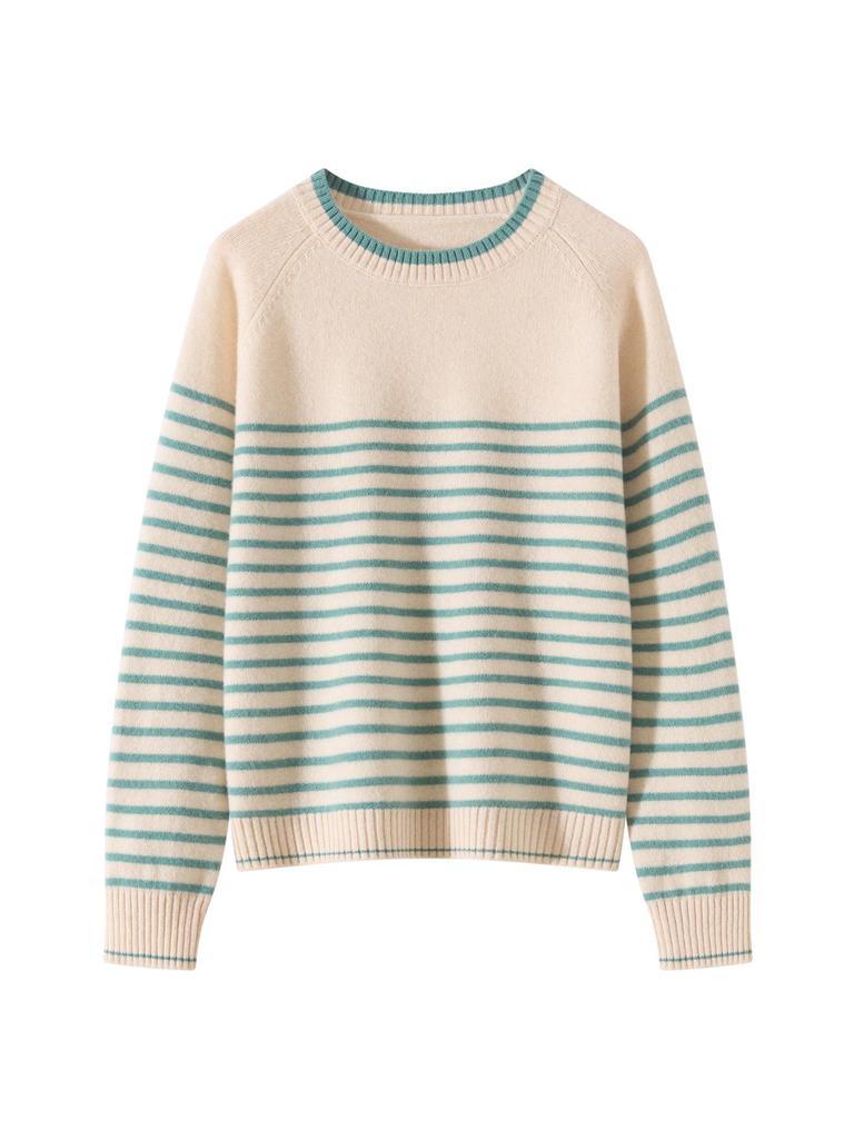 2026 Korean Style Soft Fluffy Women's Striped Sweater
