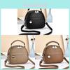 Pu Leather Small Round Crossbody Bag For Casual Travel Women