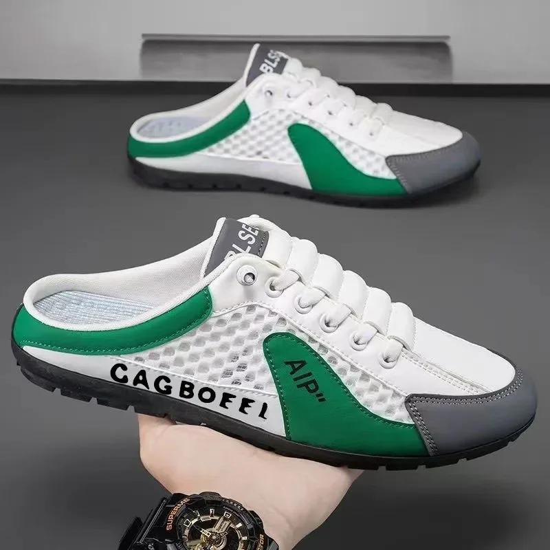 Summer Men's Half Slippers Trendy New Casual Shoe Light Walking Flats for Men Non Slip Sneaker Hot Sale Man Shoes Zapatos Hombre