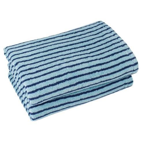 SONGWOL TOWEL Hotel Collection Stripe Solid 68 Bath Towel 540g 30s Combed Cotton (2 Pack) (540g X 2)