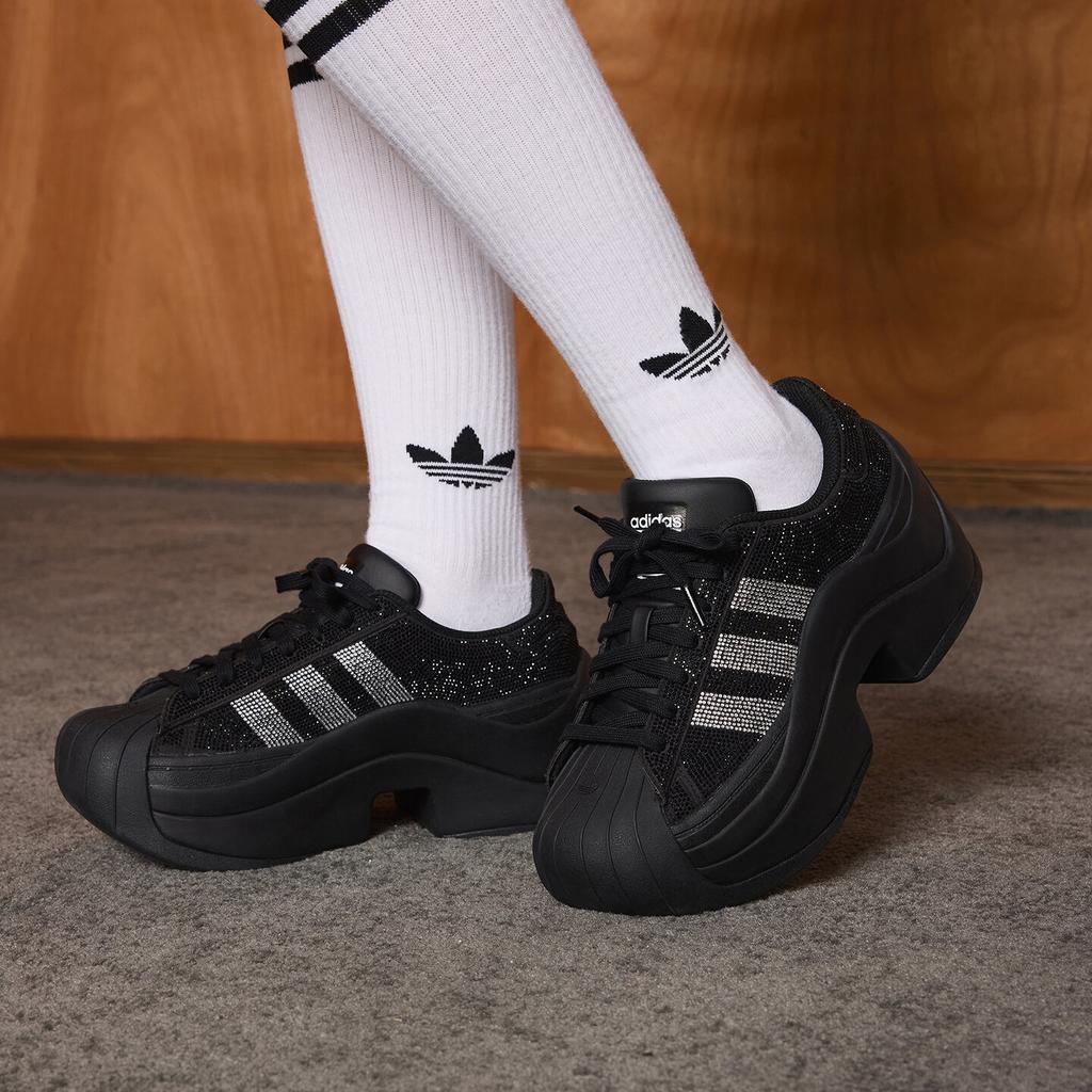 adidas Superstar Bold Rhinestone Black Silver (Women's)