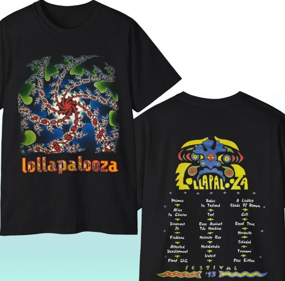 Vintage Lollapalooza 1993 Festival T-shirt, size S-4XL