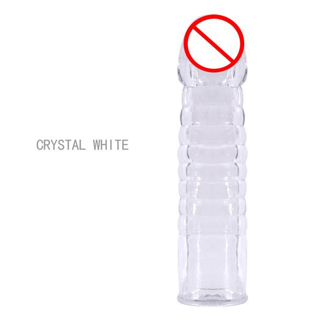 Crystal Penis Sleeve Prezervative reutilizabile pentru bărbați Mărirea penisului Extensor de penis Produse erotice intime Produse pentru adulți Sex Shop