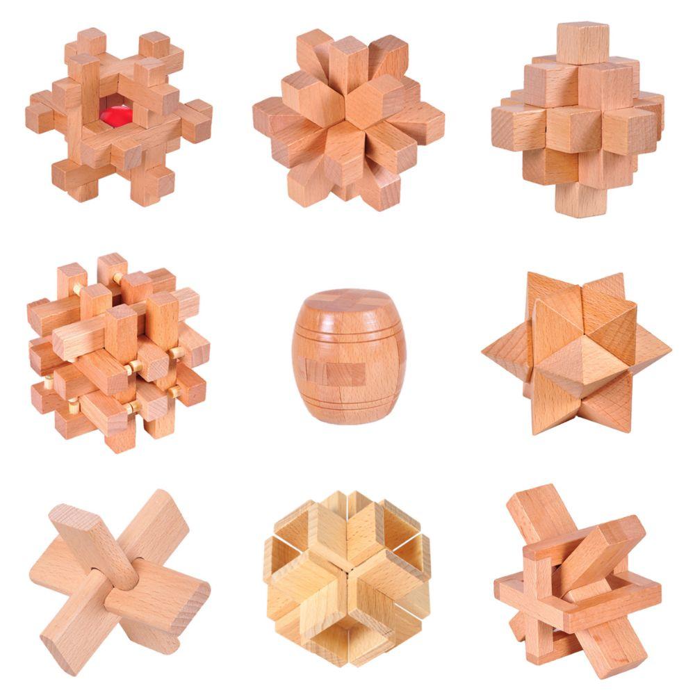 Mind Challenge Wooden Kongming Puzzle Puzzle Funny Luban Lock Classic Unlocking Wooden Puzzle Adults