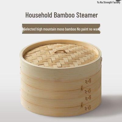 Vaporeiera in Bambù Artigianale Commerciale per Dim Sum, Xiaolongbao, Mantou e Riso