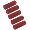 5 Pcs Empty Lip Gloss Tubes Rubber Paint Frosted Texture Refillable Rectangular Lip Balm Bottles Red