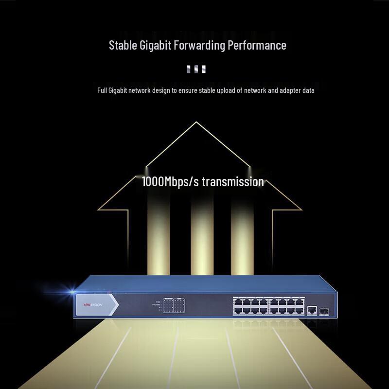 HIKVISION 16-Port POE Surveillance Switch CN Plug (adapter Included)