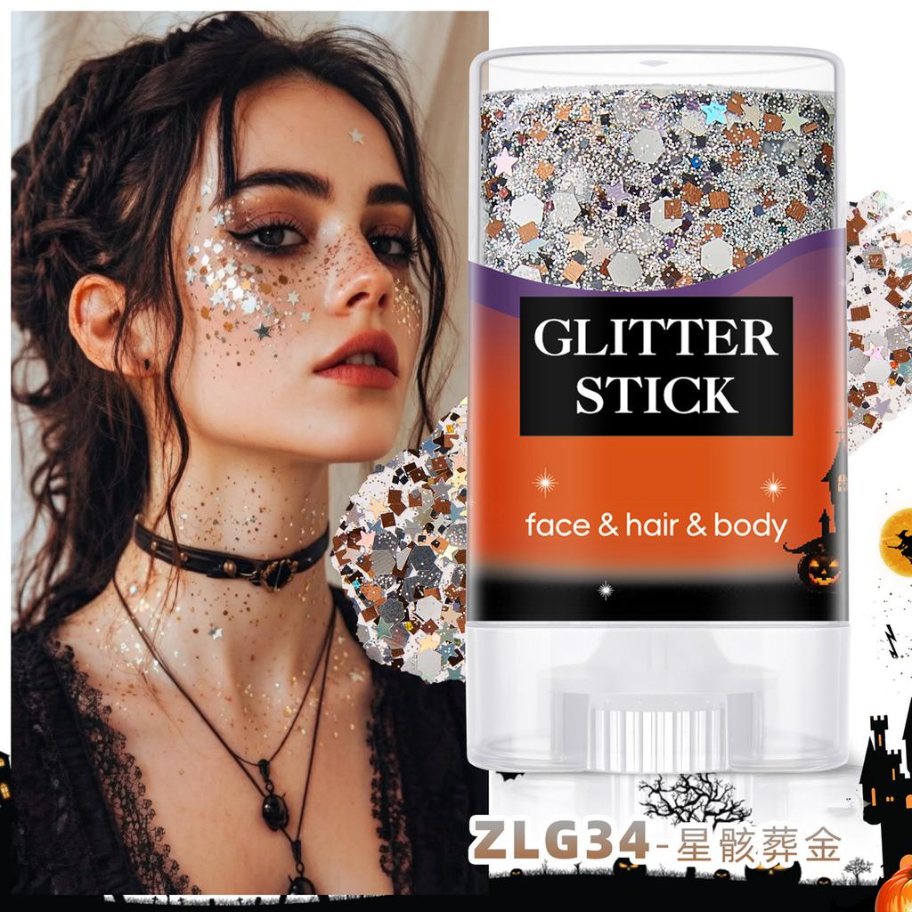Halloween Body Stick for Costume Party Face and Body Decoration - Glitter Sticks for Festivals