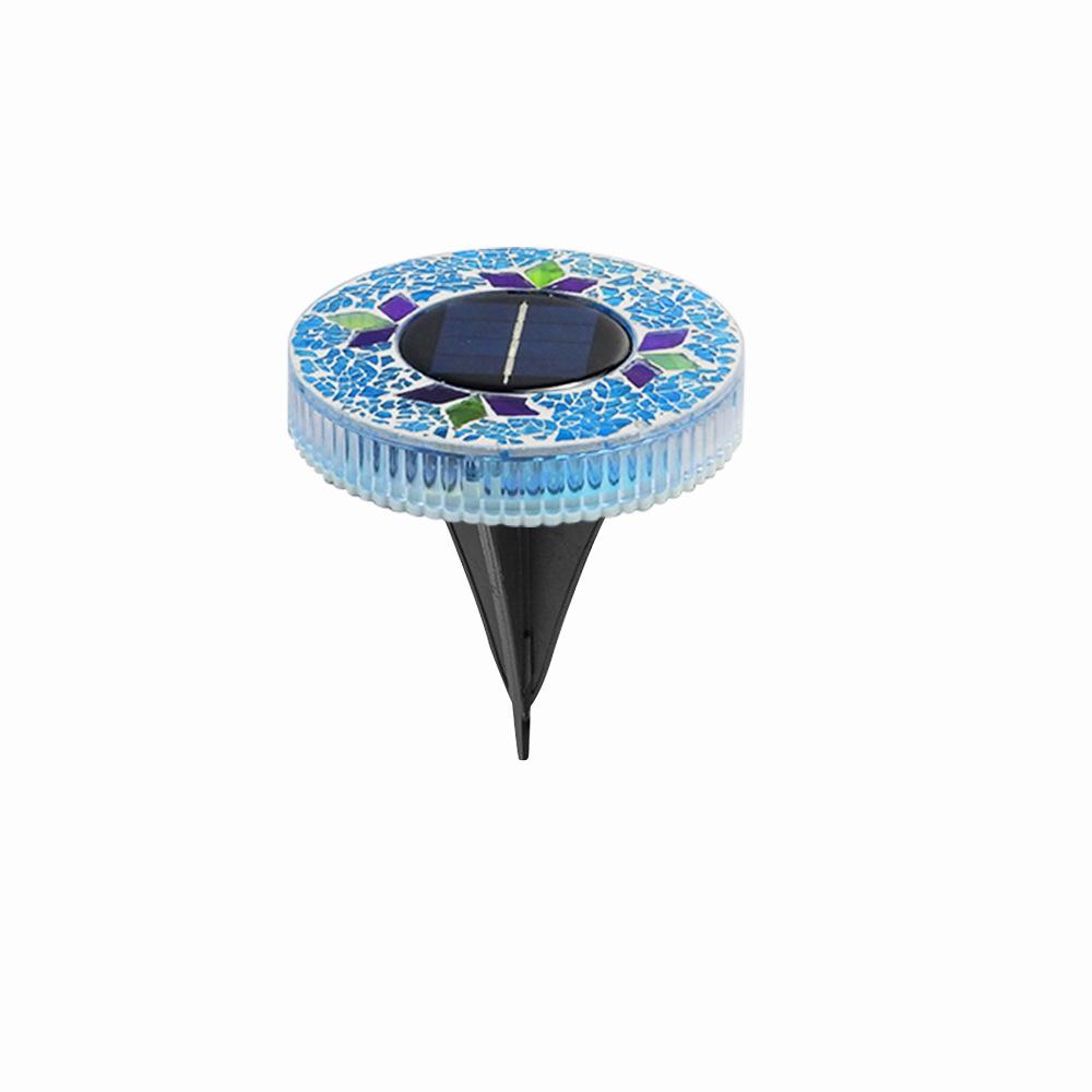 Solar Ground Light Mosaic ABS LED In‑Ground Lamp for Garden Lawn Yard Decoration