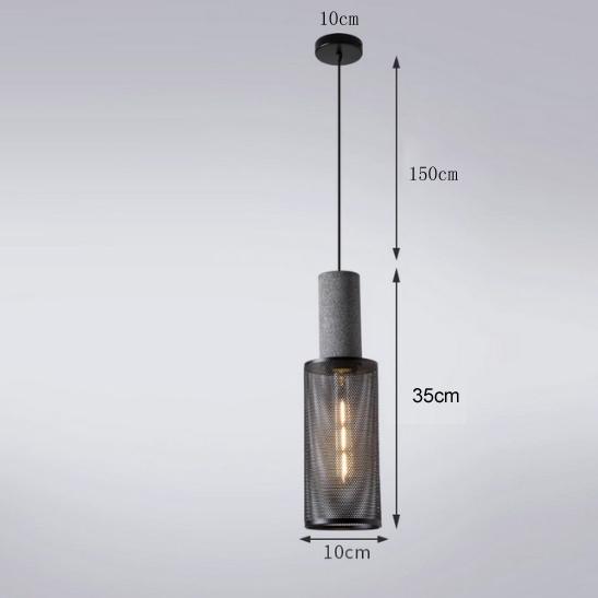 Vintage restaurant pendant light corridor cement column forged iron lampshade LED E27 coffee shop home decoration pendant light