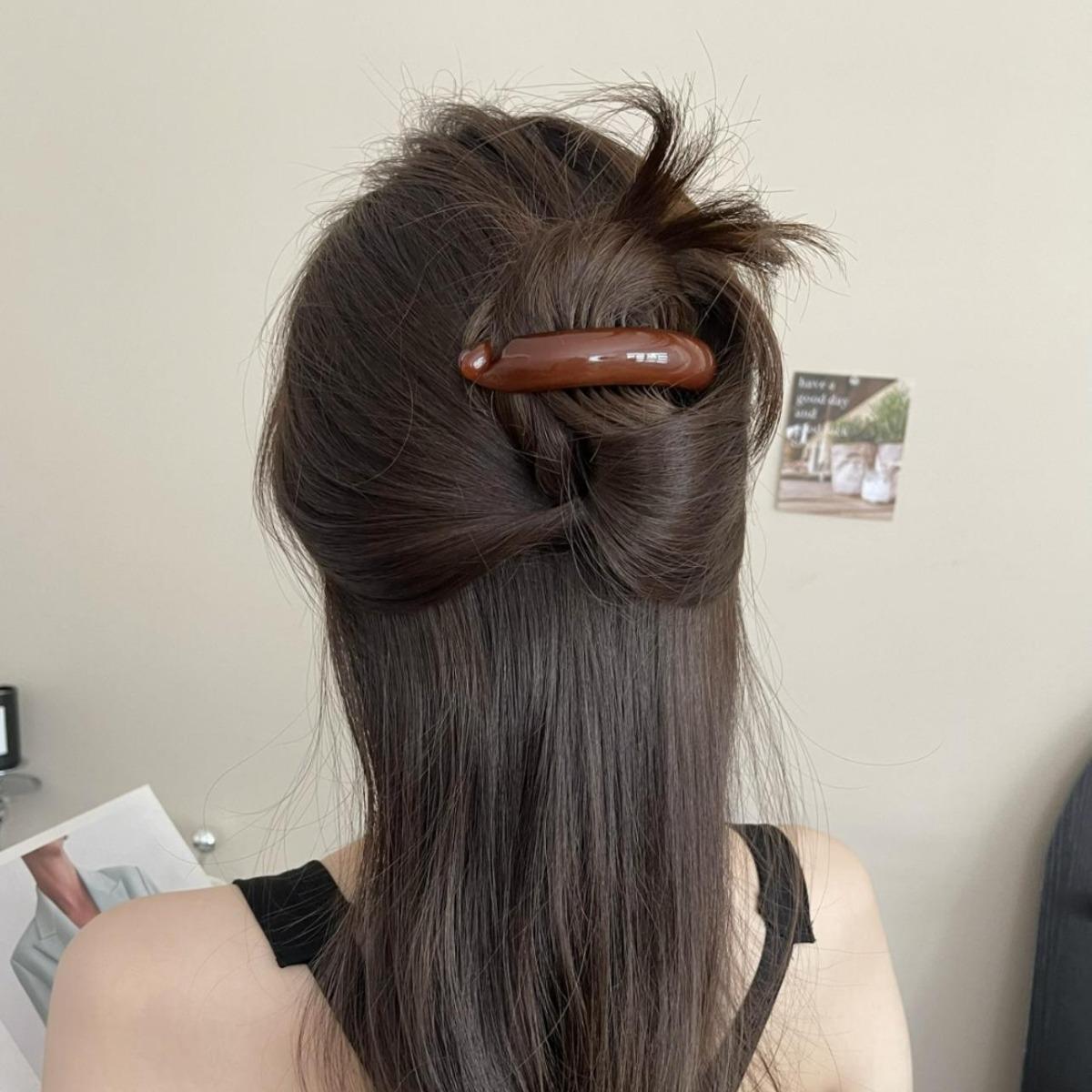 

Элегантные заколки для волос однотонные заколки-бананы женские аксессуары для волос модные заколки-резинки для хвоста заколки-крабы для волос шпильки Size fits all