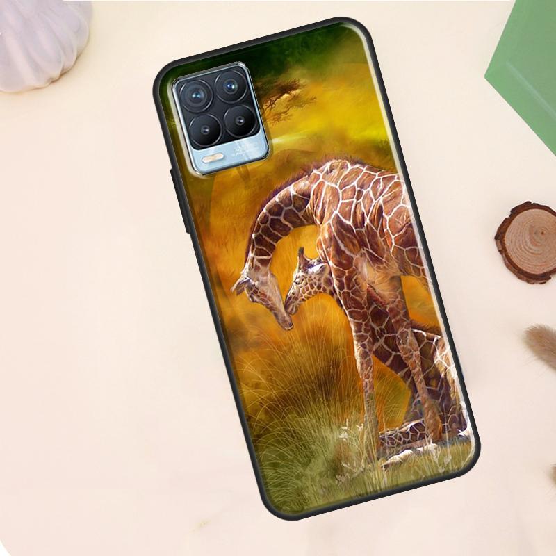 Cute Cartoon Giraffe Case For Realme C75 C63 C61 C55 C51 C53 C35 C65 C67 C71 11 12 13 14 15 Pro Plus GT6 GT7 Pro
