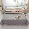 INS Skin-Friendly Washable Cotton Summer Quilt - Brushed Flannel Cooling Blanket for Dorms