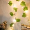 Christmas Wreath with Twinkling Fairy Lights Faux Olive Vine Garland Indoor Outdoor Holiday Decor for Fireplace Home