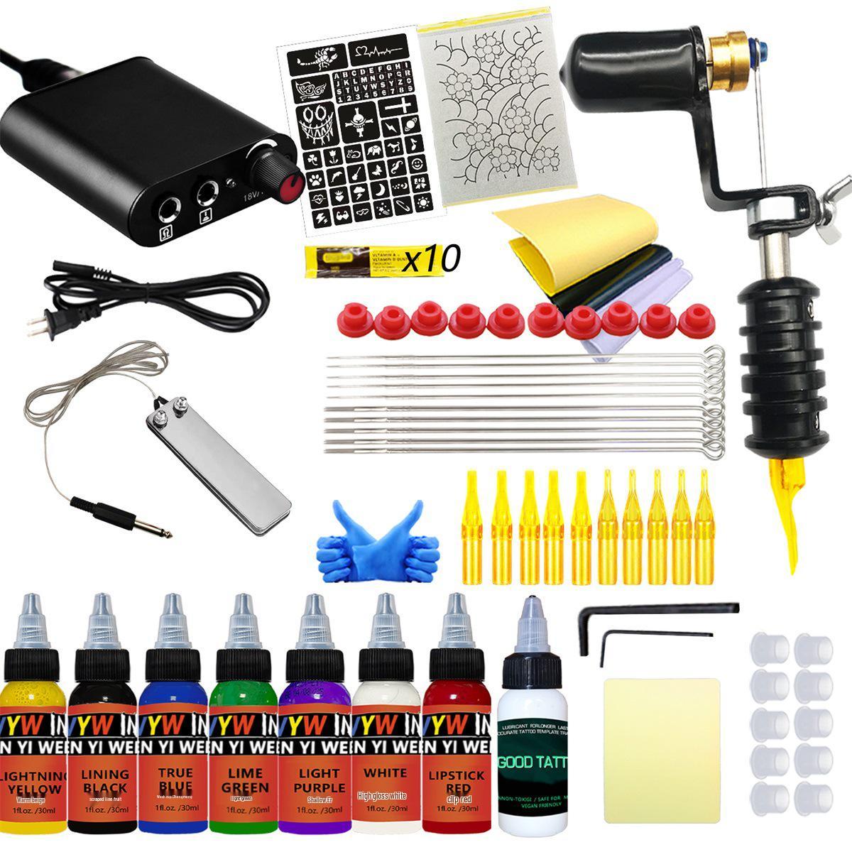 

Набор тату-ручек и машинок для начинающих с перчатками