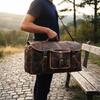 Leather Duffel Travel Gym Overnight Weekend Leather Bag Sports Cabin