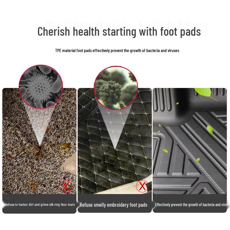 Toyota Land Cruiser LC300 TPE 7-Seat Floor Mats & Waterproof Trunk Mat for LHD/RHD.