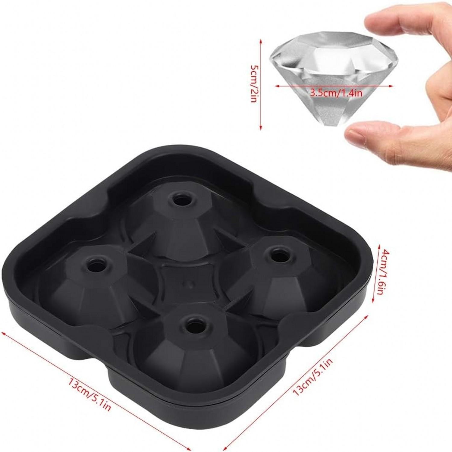 

Diamond Ice Cube Tray with Lid Ice Cube Molds Silicone Ice Cube Molds Ice Cube Making Tray for Cold Drinks Whiskey Cocktails