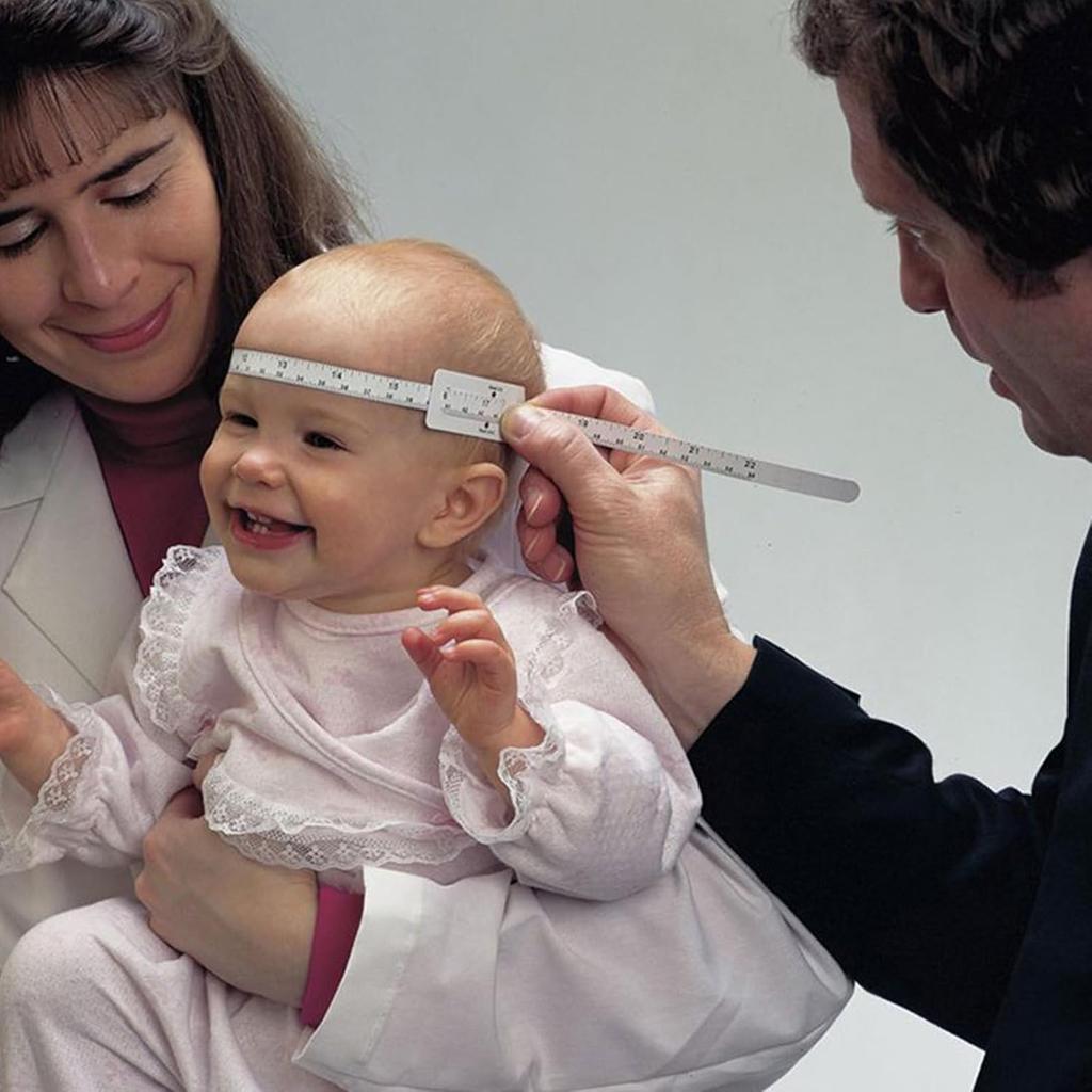 6pcs Head Circumference Tape Measure, Plastic Reusable Newborn Head Measuring Ruler for Baby Toddler Pediatrics Head Body Arm Measurement Tool