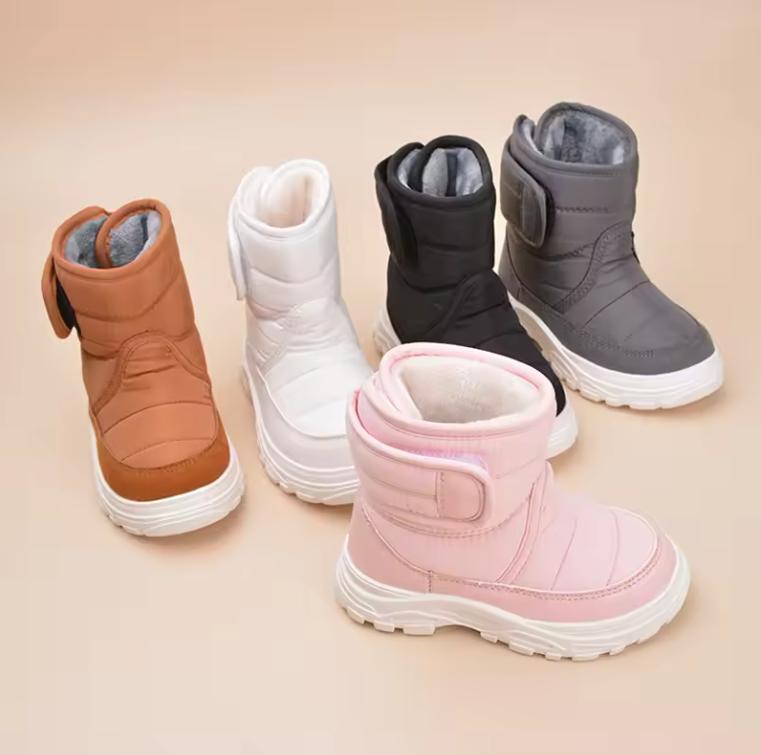 Winter Fashion Waterproof Good Quality Thick-bottom Warm Plush Children Shoes Boys Girls Snow Boots for Baby Toddlers CSH1596