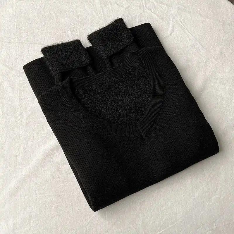 Пуловеры Топы Женские Длинные Рукава Зимняя Стеганая Блузка с V-образным вырезом Большого размера Свободная Рубашка с Длинным Рукавом Приталенные Пуловеры Топы S