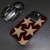 Shining Five Pointed Star Pattern Phone Case Suitable for iPhone 17 16 15 14 13 12 11 Pro/Max/Plus Anti Drop and Shockproof