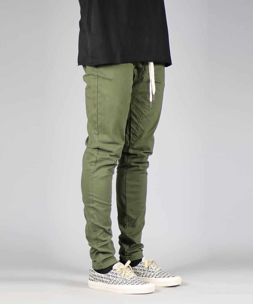 Haipeodenim Olive Drop Crotch Pants