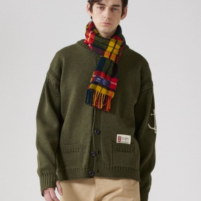 ABRAHAM MOON Merino Wool Muffler 25cm - Buchanan