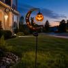 Solar Powered Halloween Garden Stake Lights Light, Black Cat Pumpkin Moon Decorative Landscape Lighting for Waterproof LED Yard Decoration Outdoor