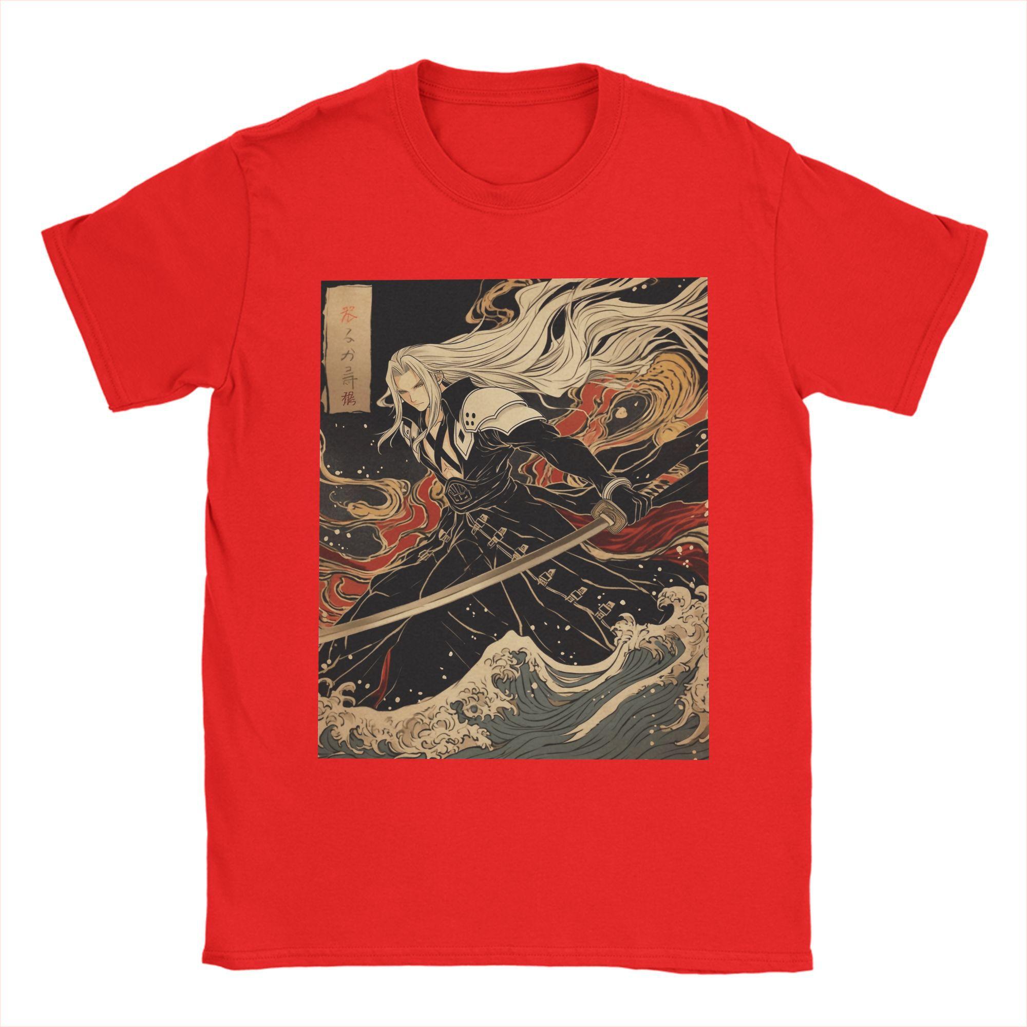 

Severotuki Ukiyoe Embroidered TShirt Unisexs and Womens TShirts Summer Casual LooseFitting Fashion Top Streetwear S